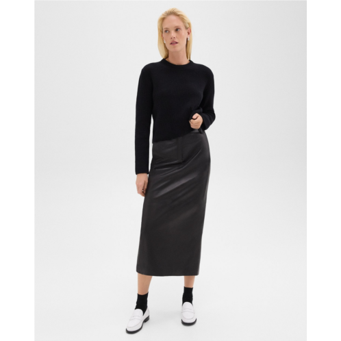 Theory Trouser Skirt in Leather