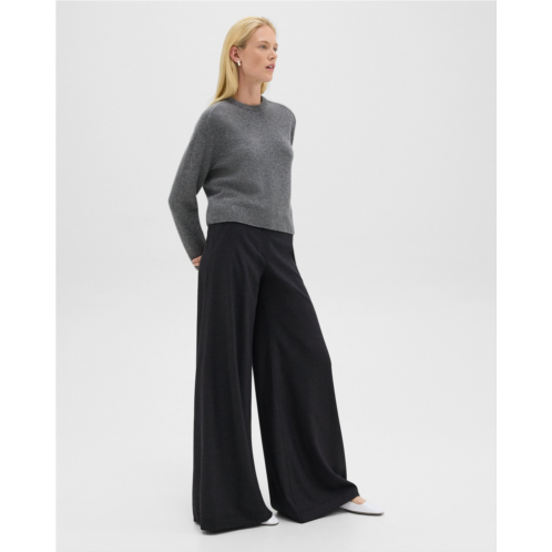 Theory Ultra Wide-Leg Pant in Stretch Flannel