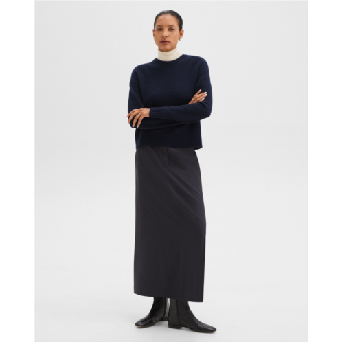 Theory Maxi Trouser Skirt in Stretch Flannel