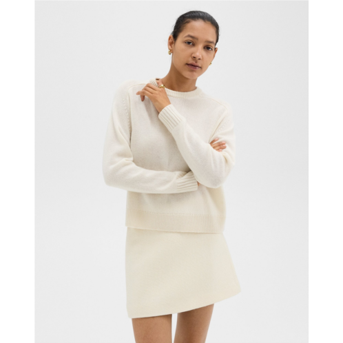 Theory Cropped Sweater in Cashmere