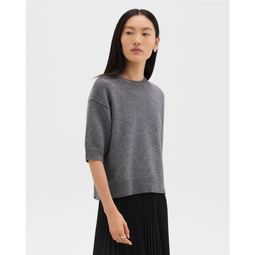 Theory Cropped Tee in Cashmere