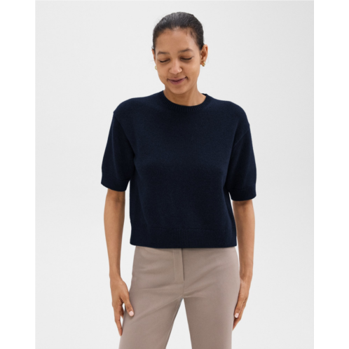 Theory Cropped Tee in Cashmere