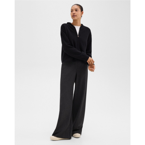 Theory Wide-Leg Pant in Double-Knit Jersey