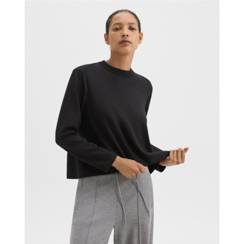 Theory A-Line Sweatshirt in Double-Knit Jersey