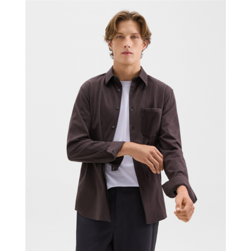 Theory Irving Pocket Shirt in Brushed Structure Knit