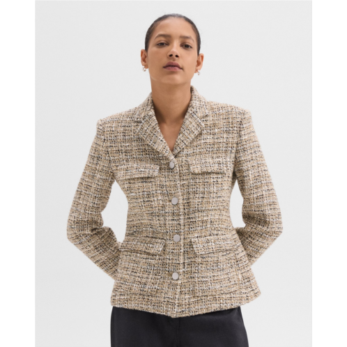 Theory Military Jacket in Mixed Tweed