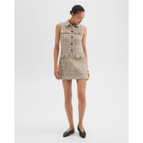 Theory Military Dress in Mixed Tweed