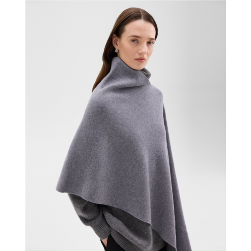 Theory Draped Poncho in Felted Wool-Cashmere