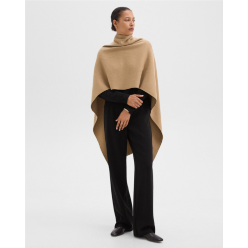 Theory Draped Poncho in Felted Wool-Cashmere