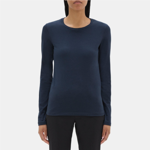 Theory Long-Sleeve Tee In Stretch Cotton