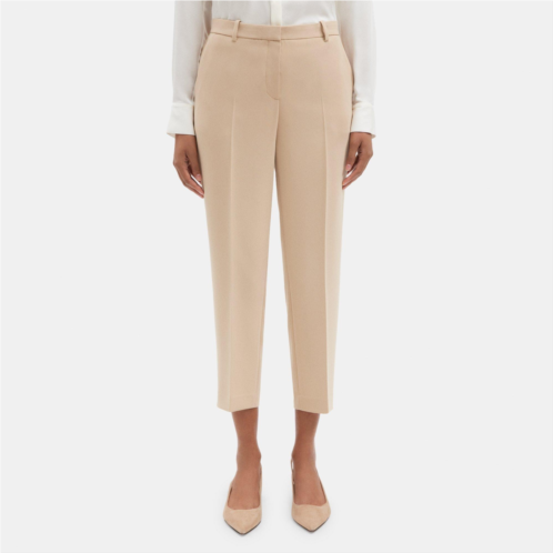 Theory Slim Cropped Pant in Crepe