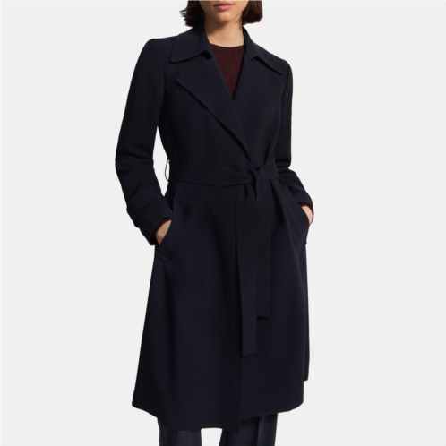 Theory Relaxed Trench Coat in Crepe