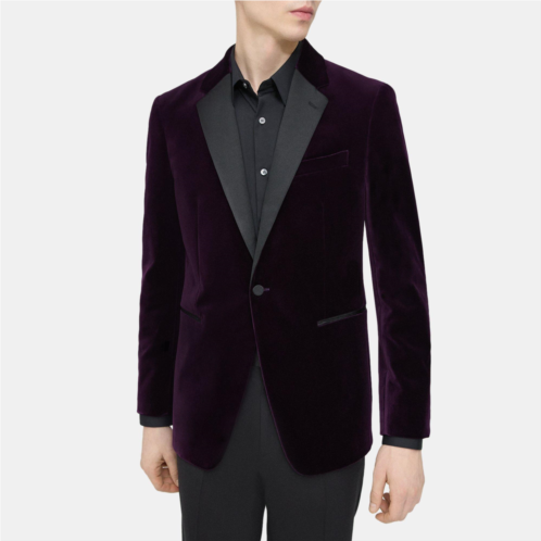 Theory Tuxedo Blazer in Stretch Velvet