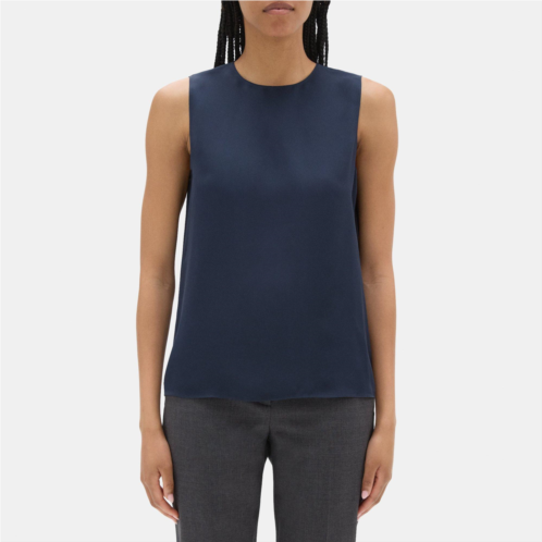 Theory Straight Shell Top in Silk Georgette