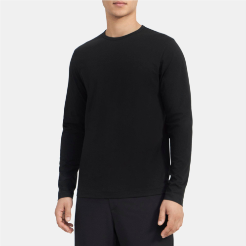 Theory Long-Sleeve Relaxed Tee in Organic Cotton