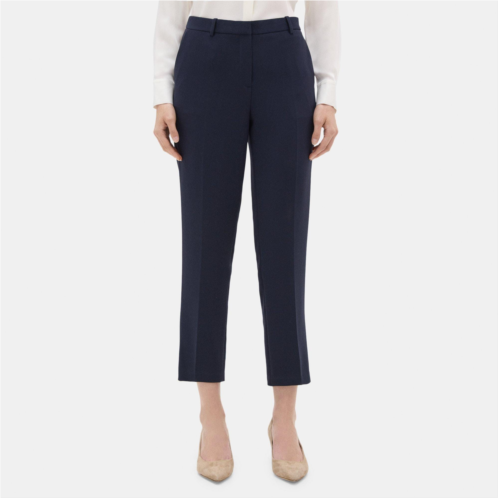 Theory Slim Cropped Pant in Crepe