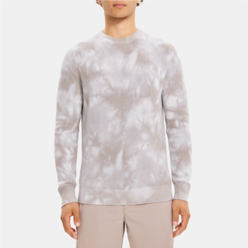 Theory Ribbed Crewneck Sweater in Tie-Dyed Cotton