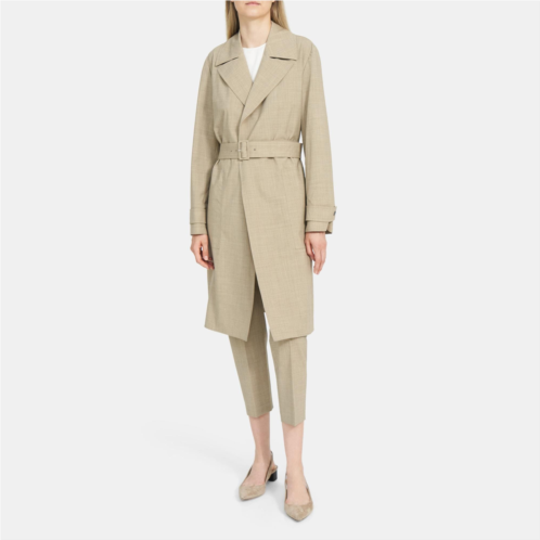 Theory Easy Trench in Stretch Wool Melange