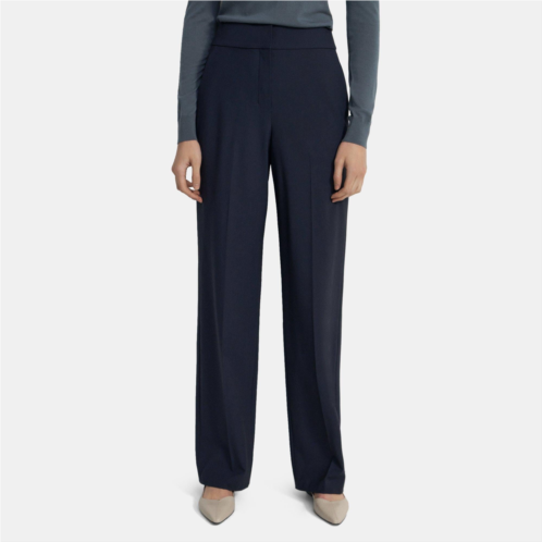 Theory High-Waist Wide-Leg Pant in Stretch Wool