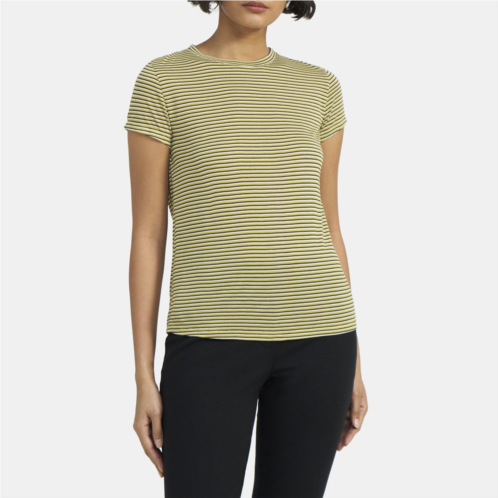 Theory Tiny Tee in Striped Modal Jersey