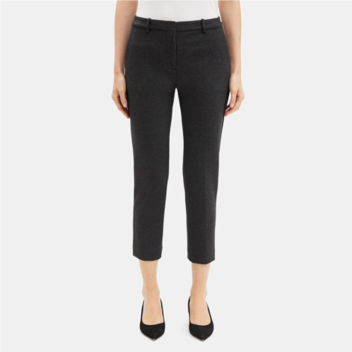 Theory Slim Cropped Pant in Double-Knit Jersey