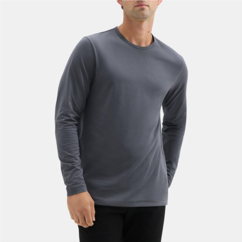 Theory Relaxed Long-Sleeve Tee in Organic Cotton