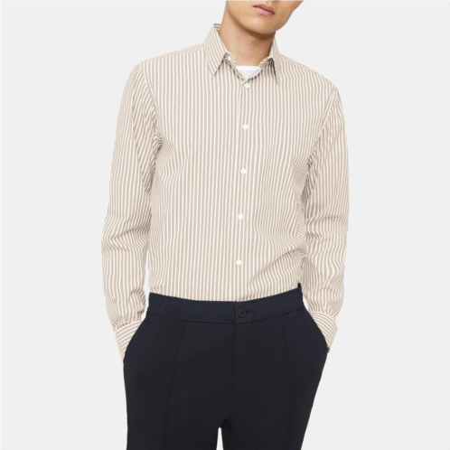 Theory Standard-Fit Shirt in Striped Stretch Cotton
