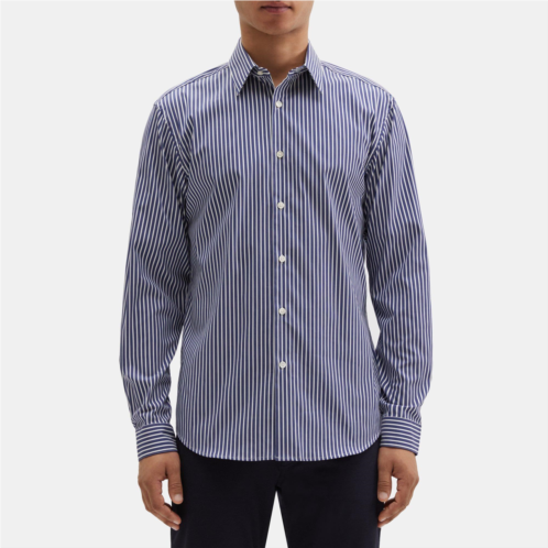 Theory Standard-Fit Shirt in Striped Stretch Cotton