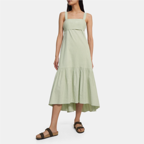 Theory Tie-Back Dress in Stretch Linen
