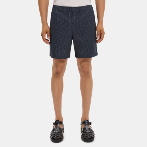 Theory Tapered Drawstring Short in Cotton Ottoman