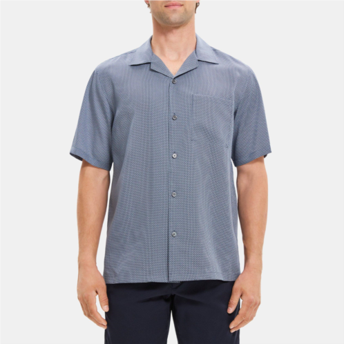 Theory Short-Sleeve Shirt in Reef Print Lyocell