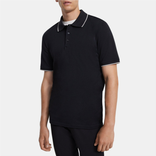 Theory Relaxed Polo Shirt in Cotton Pique