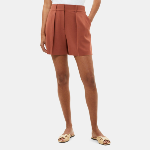 Theory Pleated Short in Crepe