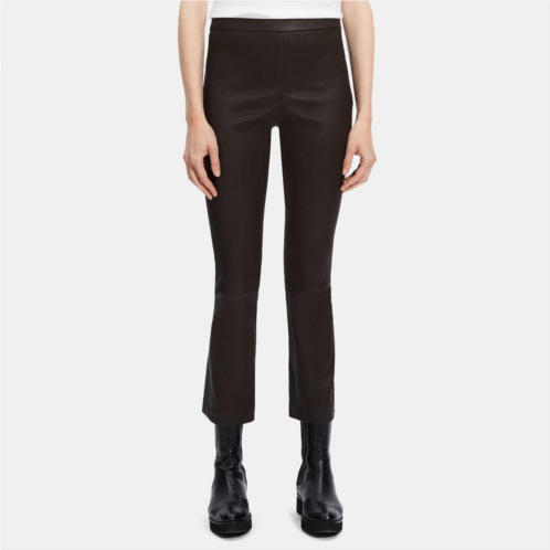 Theory Slim Kick Pant in Leather