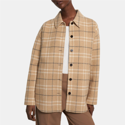 Theory Oversized Shirt Jacket in Recycled Wool Blend