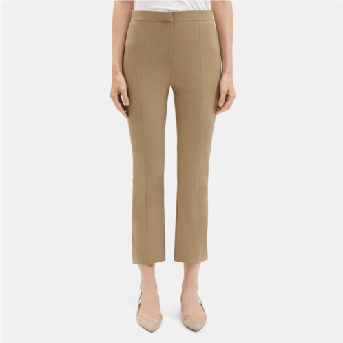 Theory Slit Kick Pant in Stretch Cotton