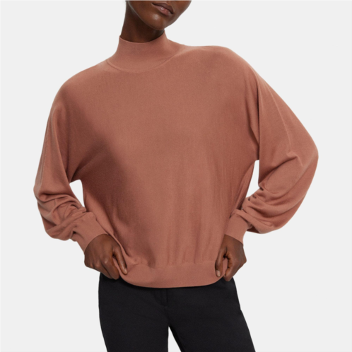 Theory Blouson Sleeve Turtleneck in Merino Wool