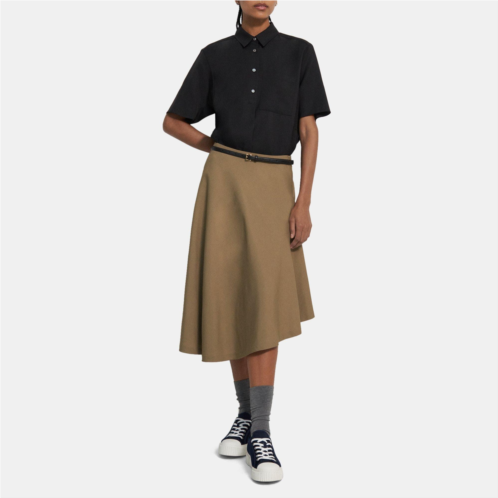 Theory Asymmetrical Wool-Viscose Skirt