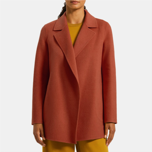 Theory Open Front Coat in Double-Face Wool-Cashmere