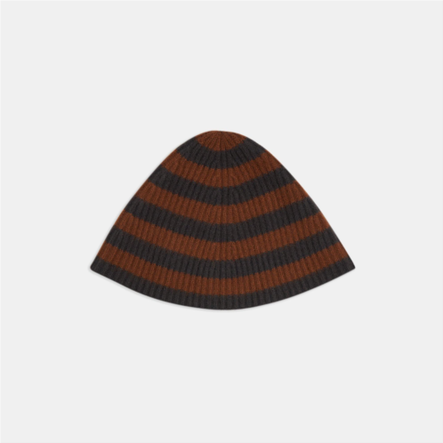 Theory Striped Cap in Ribbed Wool