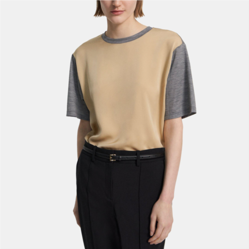 Theory Silk Combo Tee