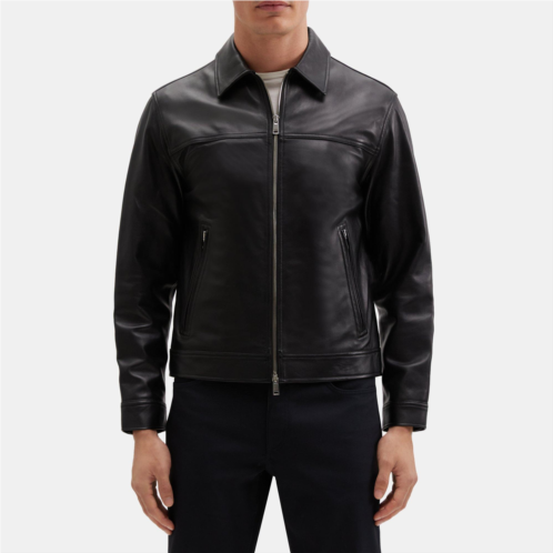 Theory Zip-Up Jacket in Leather