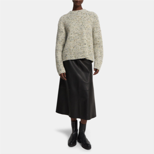 Theory Mock Neck Sweater in Knit Boucle