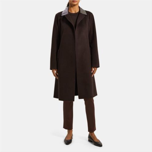 Theory Relaxed Trench Coat in Double-Face Wool-Cashmere