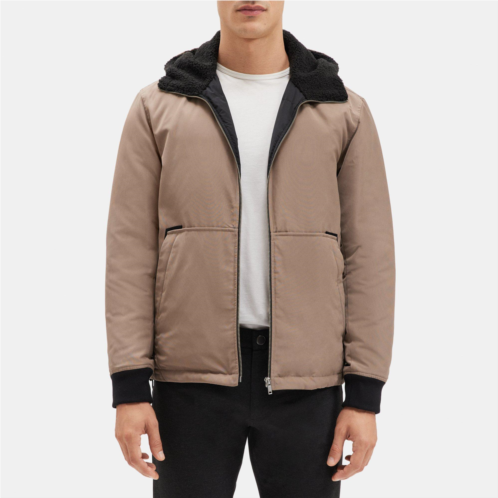 Theory Hooded Puffer Jacket in Polyester