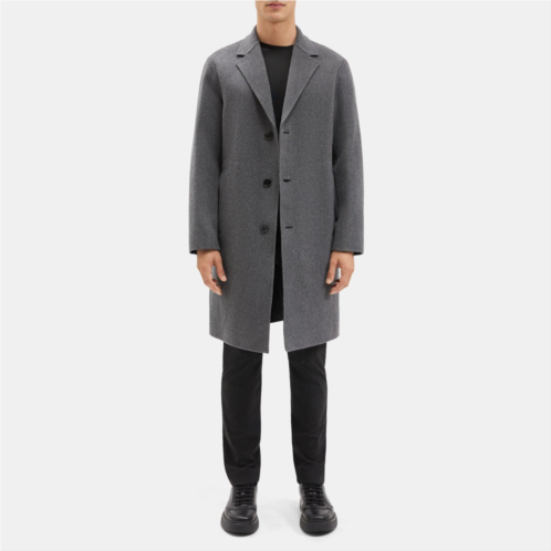 Theory Single-Breasted Coat in Double-Face Cashmere