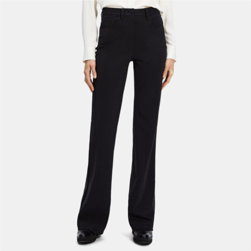 Theory Flared High-Waist Pant in Performance Knit