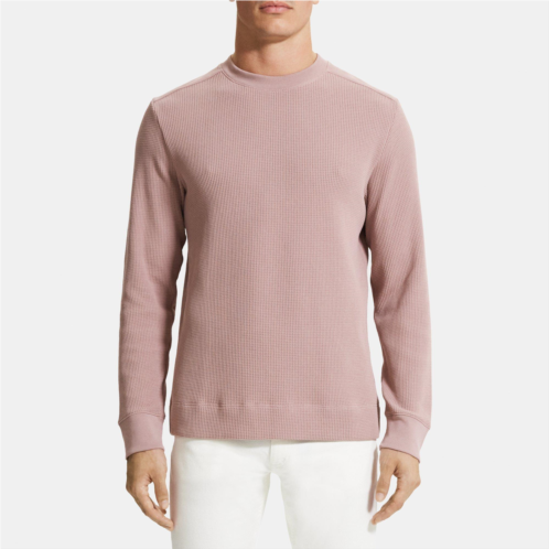 Theory Crewneck Sweater in Cotton Waffle Knit