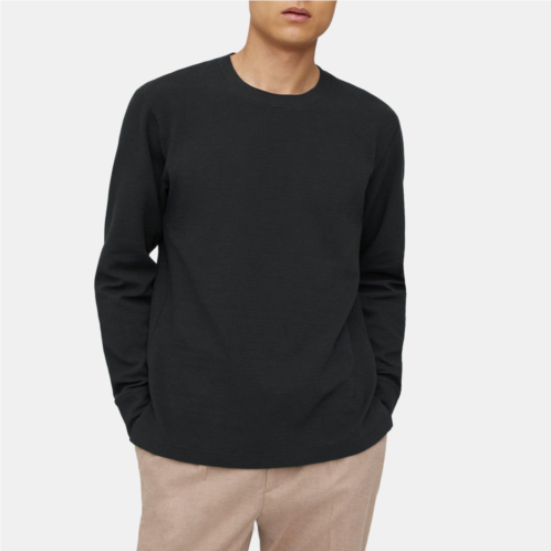 Theory Ryder Long-Sleeve Tee in Waffle Knit