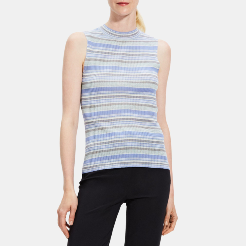 Theory Mock Neck Tank in Washable Silk